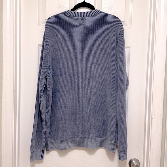 NWT Mason Row Acid Washed Snake Stitch Crewneck Sweater - Picture 4 of 6